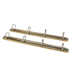 A4 Metal Ring Binder Clips with Bamboo Back Panel Detachable Buckle Loose-leaf Binding Strip for Data Book Album Diary Notebook
