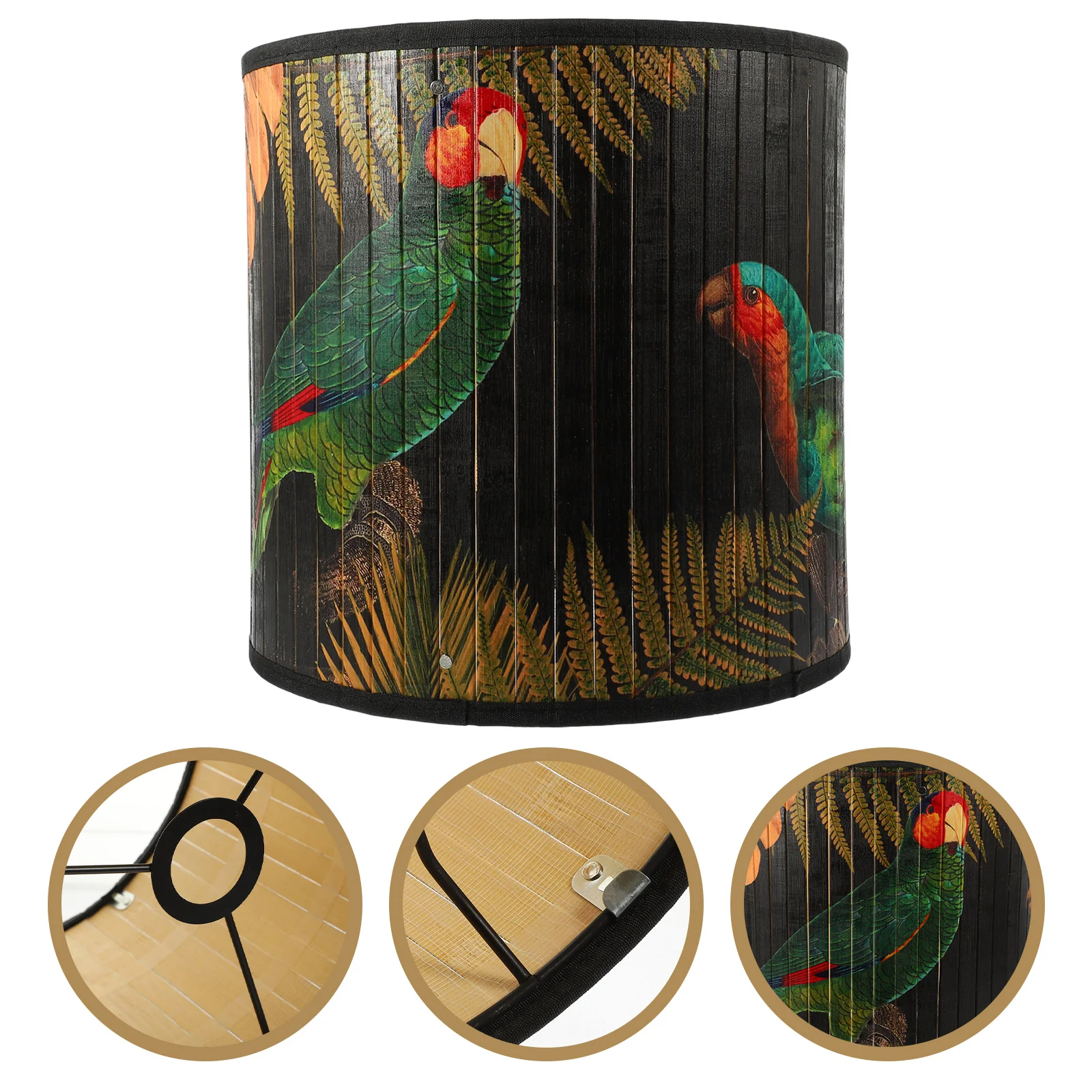 Boho Decor Clip on Lampshade Shades for Table Black Home Decorative Light Wear-resistant Desk