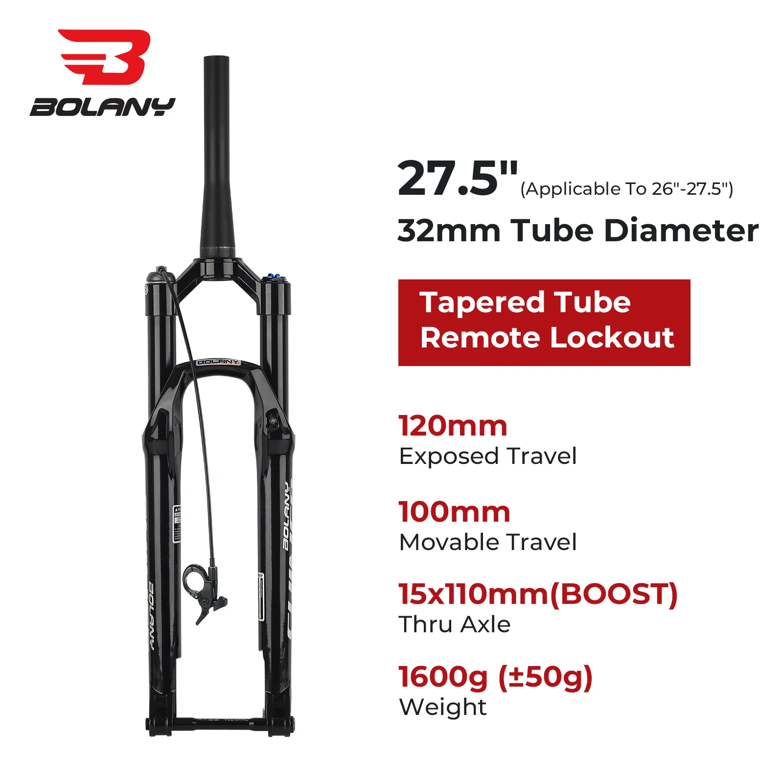 BOLANY タイプMTB サスペンションフォーク 26/27.5/29インチ