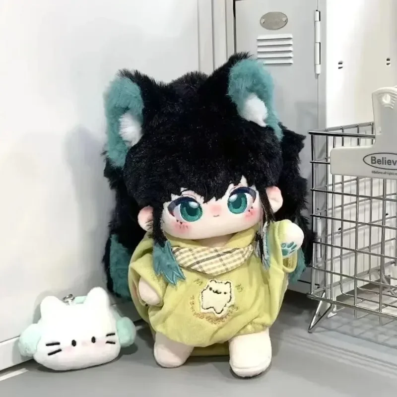 20 см Demon Slayer Tokitou Muichirou, плюшевые хлопковые игрушки, мягкое платье, кукла, уши, реквизит для косплея, фанаты, рождественские подарки на рождение