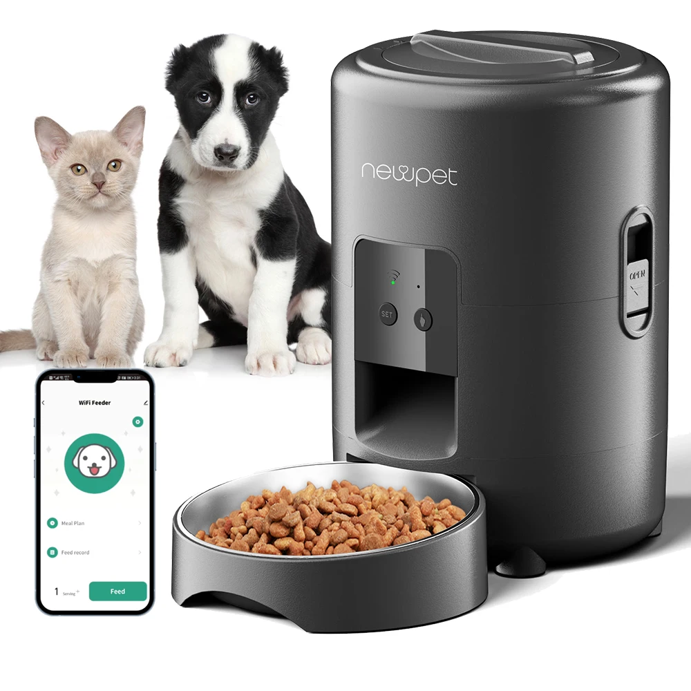 Newpet Cat Automatic Feeder Tuya APP Pet Feeder 2L Smart Dog Feeder Suitable For Small And Medium-Sized Pets Automatic Feeder