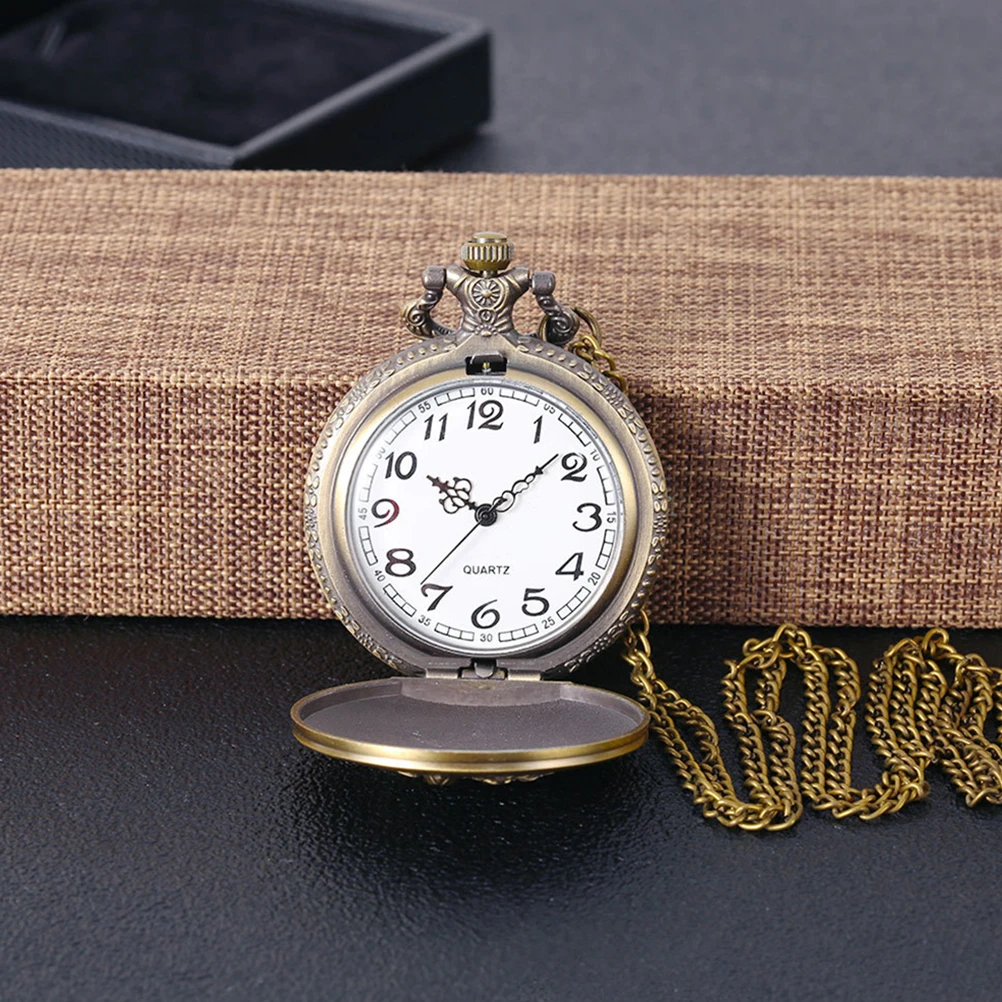 

Classic Retro Rose Halter Necklace Man Vintage Watch Pocket Quartz Watches for Women
