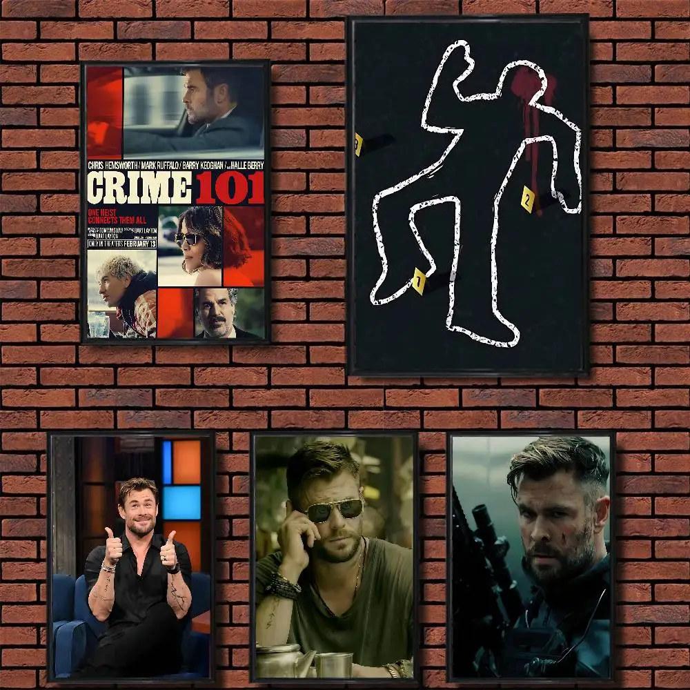 

Crime 101 Chris Hemsworth Poster Prints Wall Art Picture Painting Gift Living Room Restaurant Bar Large Dec Sticker