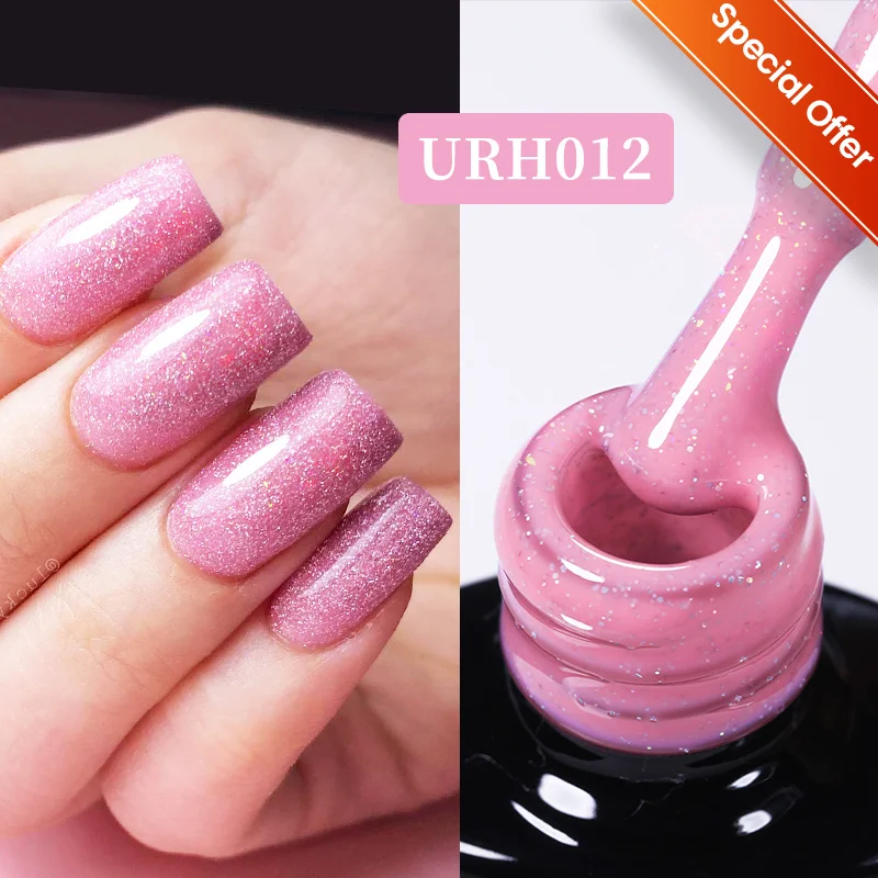 UR SUGAR Clearance Nail Polish Sparking Pink Purple Thermal Gel Nail Polish Soak Off UV Gel Lamp UV Led Gel Varnish