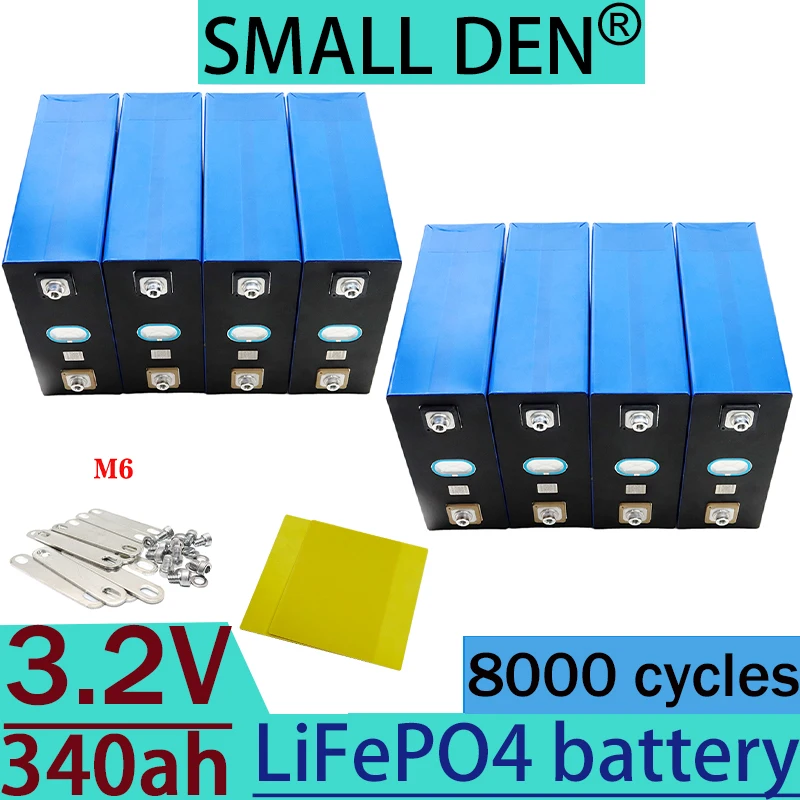 New 8000 cycle A-class 340Ah lithium iron phosphate battery 3.2V rechargeable battery DIY 12V 24V 48V RV electric truck