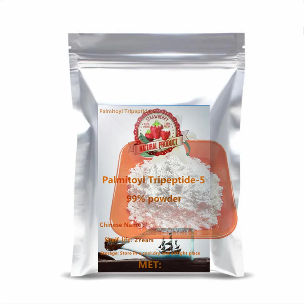 

99% High Purity Palmitoyl Tripeptide-5 Powder, Cosmetic Grade Raw Material, Skin Firming, Improve Fine Lines, Anti Aging, Bulk