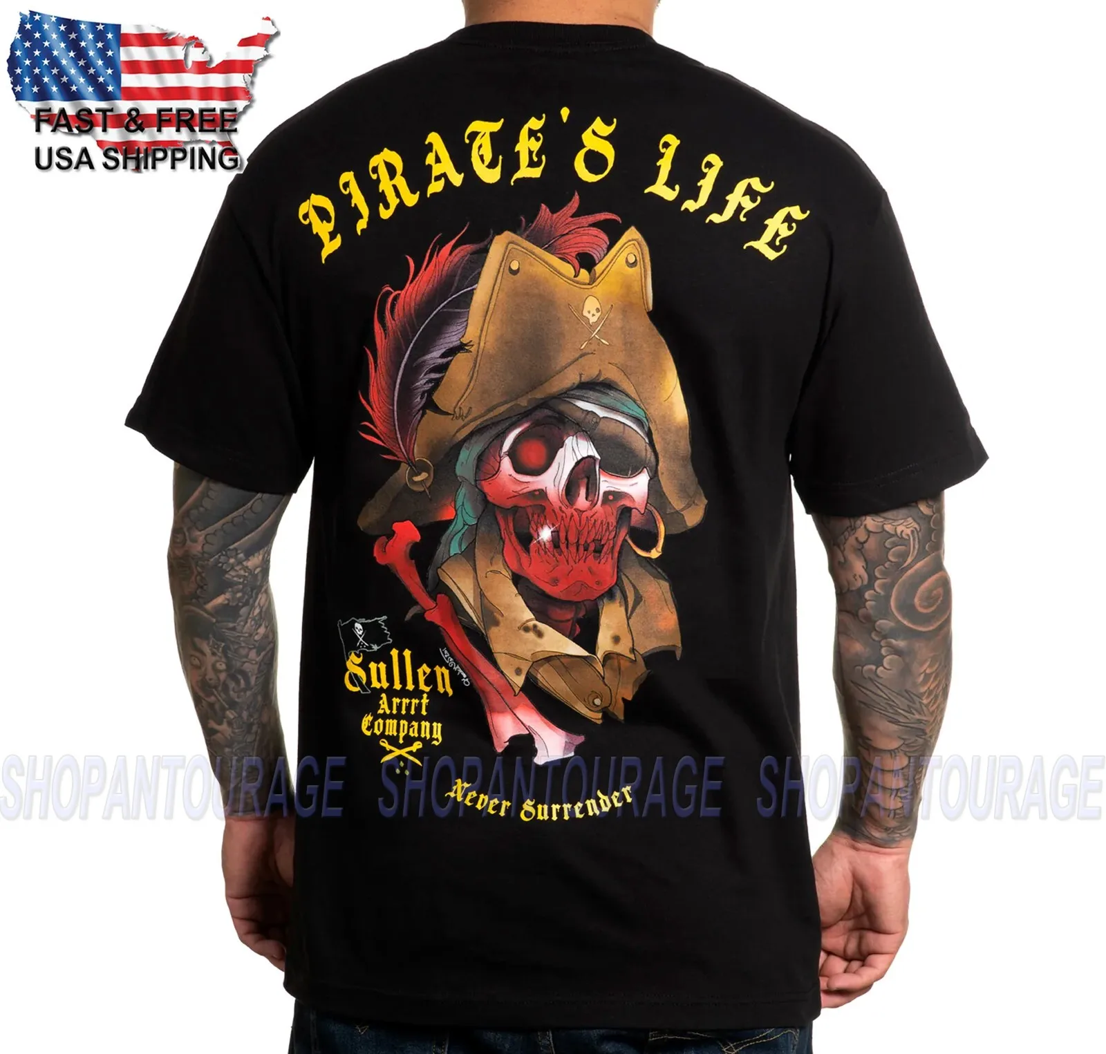 

Sullen Art Collective Pirates Life SCM5161 Стандартная мужская футболка с коротким рукавом