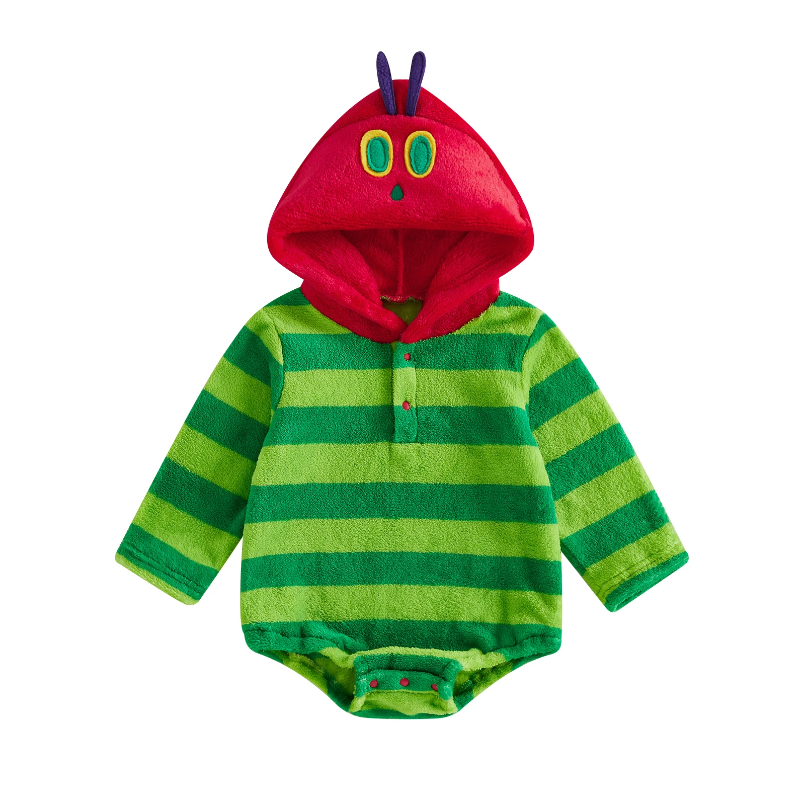 Winter Warmer Long Sleeve Plush Bodysuit Caterpillar Costume 2027 Early Autumn Toddler Baby Boys Girls Romper