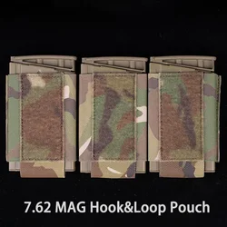 Bolsa táctica Triple 762 para revistas, bolsa de retención elástica, gancho y bucle, portador de placa integrada, FCPC, FCSK, Airsoft de caza