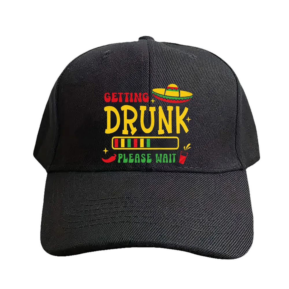 Cinco De Mayo Getting Drunk Caps Sommer-Baseballkappe für Erwachsene, verstellbar, mit gebogener Krempe, Entenschnabelhut, Sonnenschutz, Sonnenhüte