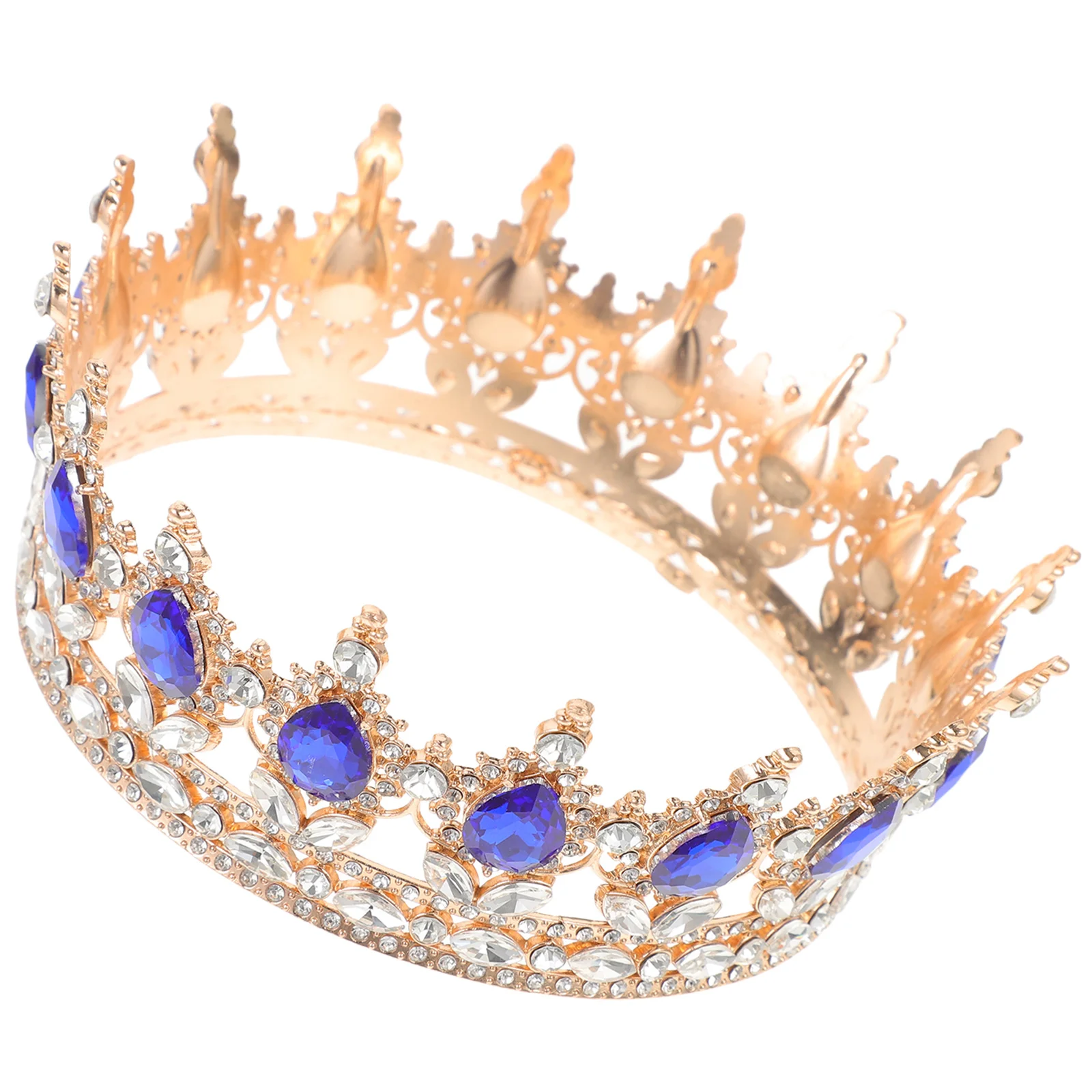 حجر الراين عقال للرأس على شكل تاج الزفاف غطاء الرأس للنساء حفلة إكسسوارات الشعر العروس تيارا حفلة موسيقية مهرجان ارتداء الشعر #5