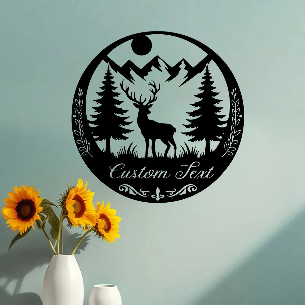 

Custom Personalized Family Name Sign, Nature Metal Sign, Welcome Sign, Nature Metal Monogram Sign, Homewarming Gift, Home Decor
