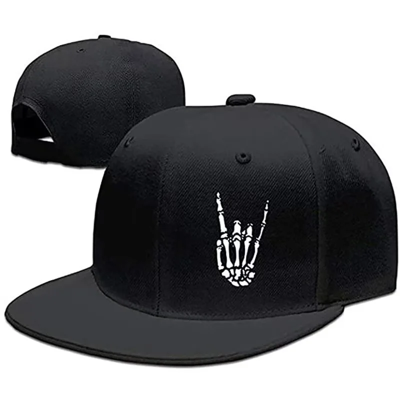 New Unisex Skeleton Finger Printed Hip-hop Hats Spring Autumn Outdoor Adjustable Casual Baseball Caps Sunscreen Hat