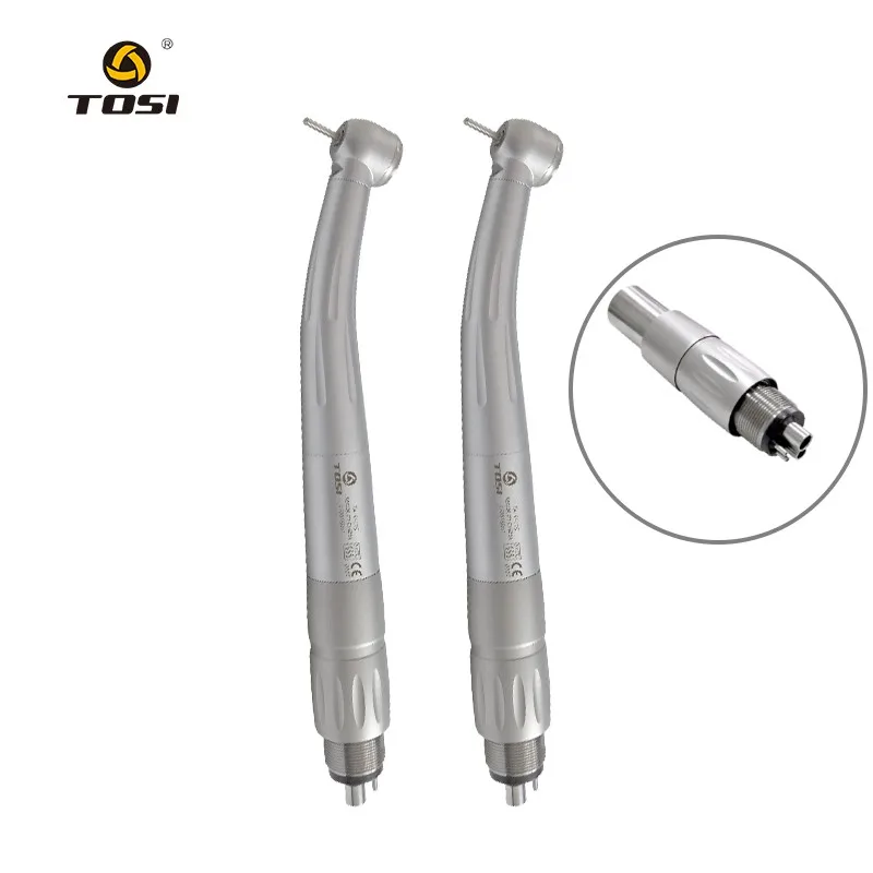 TOSI Quick Coupling Dental Handpiece Optical Fiber Push Button High Speed Handpiece 4 Water Spray 2/4Holes