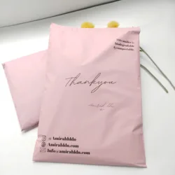 Custom Logo Printed Plastic Packaging Compostable Shipping Envelopes Courier Mailing Bag Matte Pink Poly Mailer