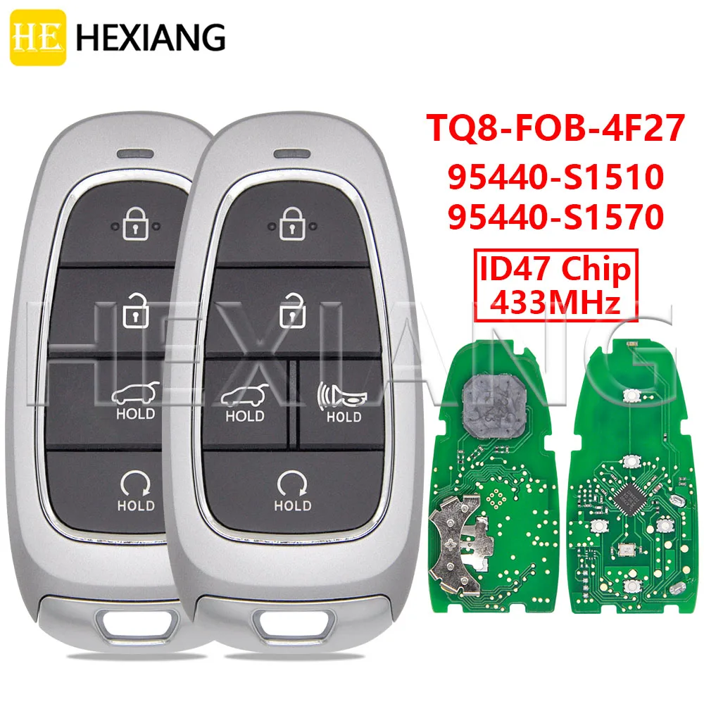 

Автомобильный Дистанционный ключ HE 95440-S1510 95440-S1570 ID47Chip 433MHz для Hyundai Santa Fe 2021 2022