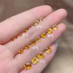 Loose Stone for Jewelry Shop Natural Citrine Loose Gemstone Best Quality Round Cut Citrine Loose Stone for Jewelry Shop
