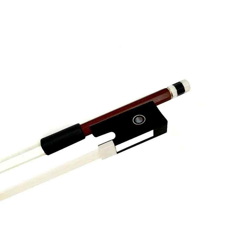 Good Brazilwood 1pcs new 4/4.3/4.1/2.1/4.1/8.1/10.1/16 student violin bow Fiddle Bow, nickel silver parts,white/black horsehair