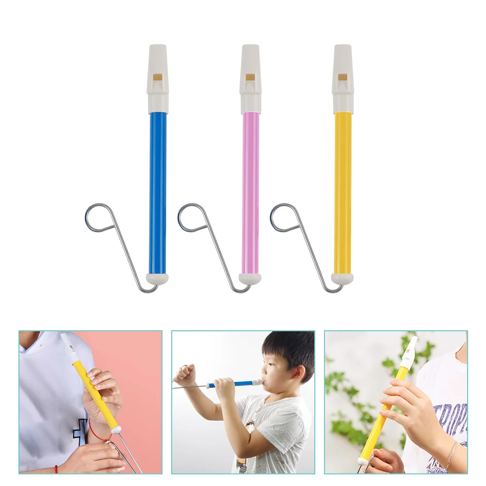 

3 Pcs Kids Whistle Toy Children’s Toys Music Push-pull Flute Abs Blowing Toddler