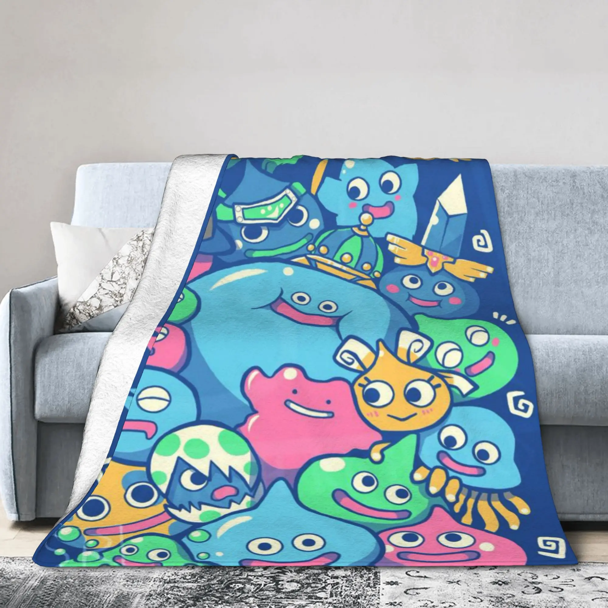 Slime Morimori Dragon Quest  Blankets Soft Fleece Comfort Gifts  Throw Blanket Rug Piece