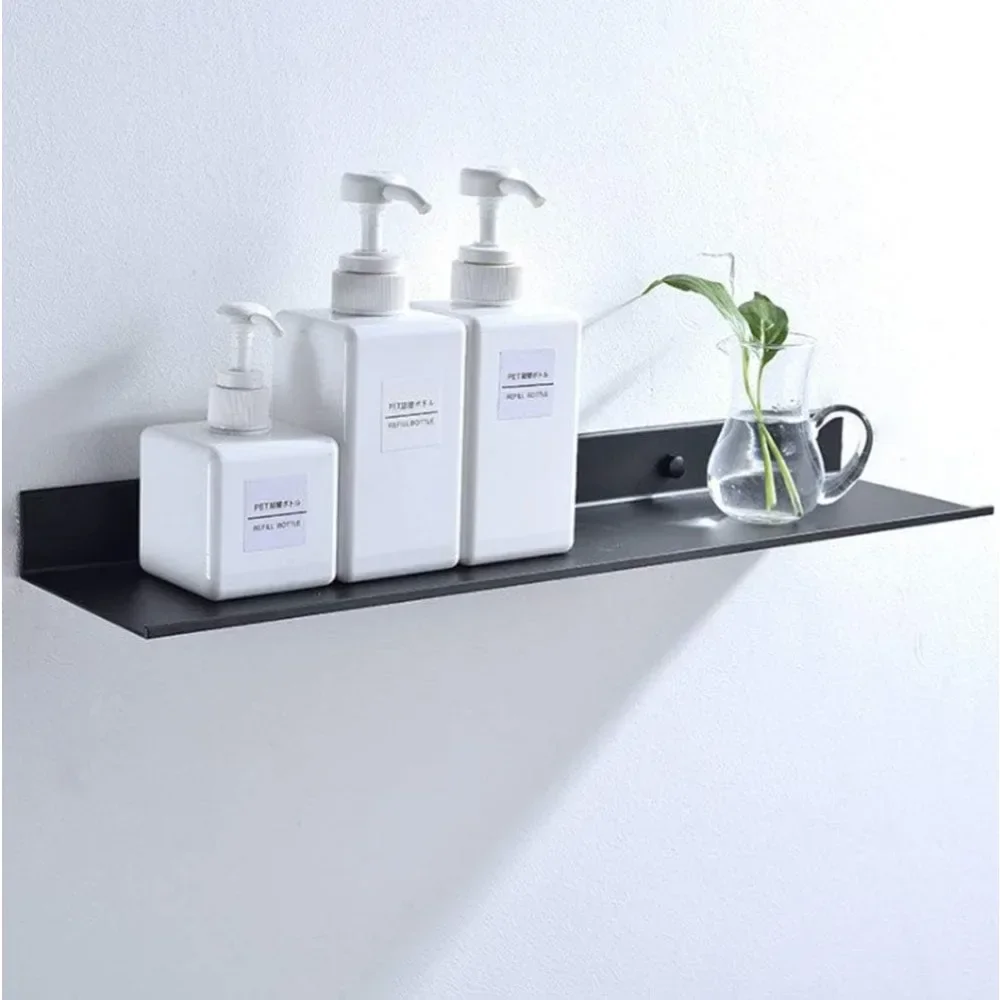 

Floating Shelves for Wall Storage Rack 15-50cm Kitchen Home Decor Bathroom Accessorie Modern Matt Black