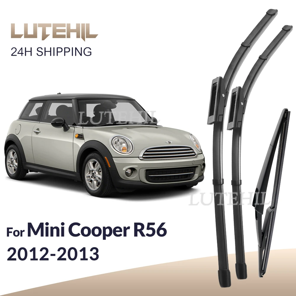 

LUTEHIL Wiper For Mini Cooper R56 2012-2013 Wiper Front & Rear Blades Windshield Windscreen Window Brushes 19"+18"+10"