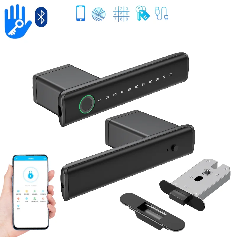 

TTlock Bluetooth Door Lock Ecological Smart Magnetic Lock Fingerprint Password Key APP Remote Unlock Silent Electronic Lock