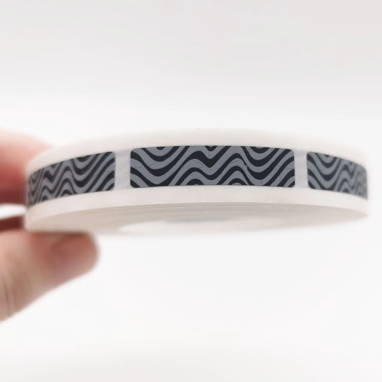 1000 Pcs 7X30 Mm Handleiding Scratch Off Sticker Label Luipaard Print Patroon Tape In Rolls Code Die Film