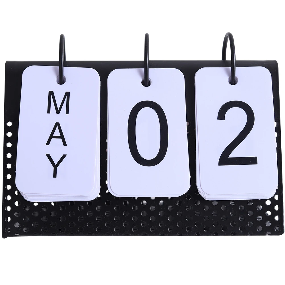 

2023 Metal Desk Calendar Iron Frame Hard Firm Exquisite Daily Flip for Home Office Bedroom Decoration Small Space Saving