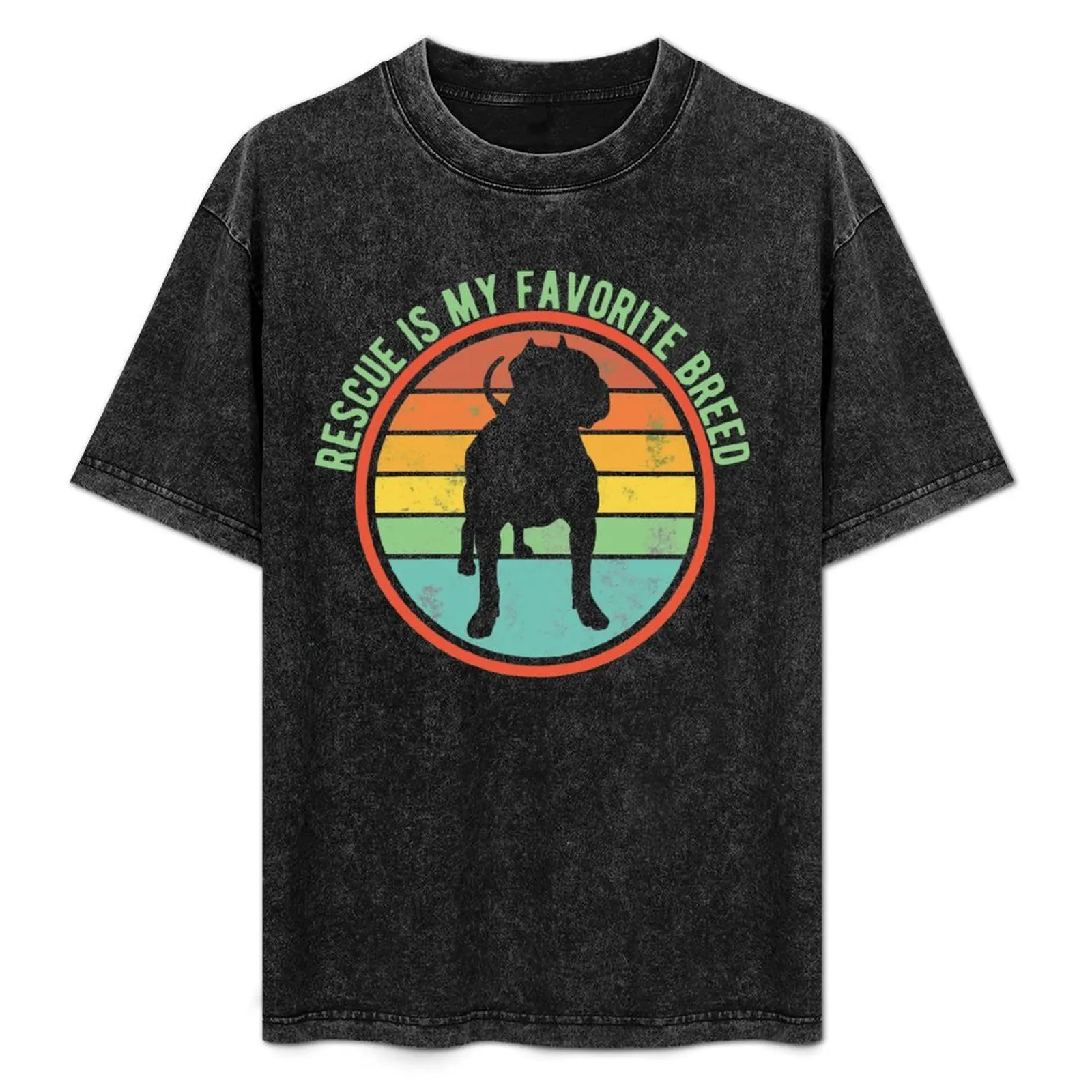

Rescue Is my Favorite Breed T-Shirt Basic Casual Short Sleeve Cotton Shirt