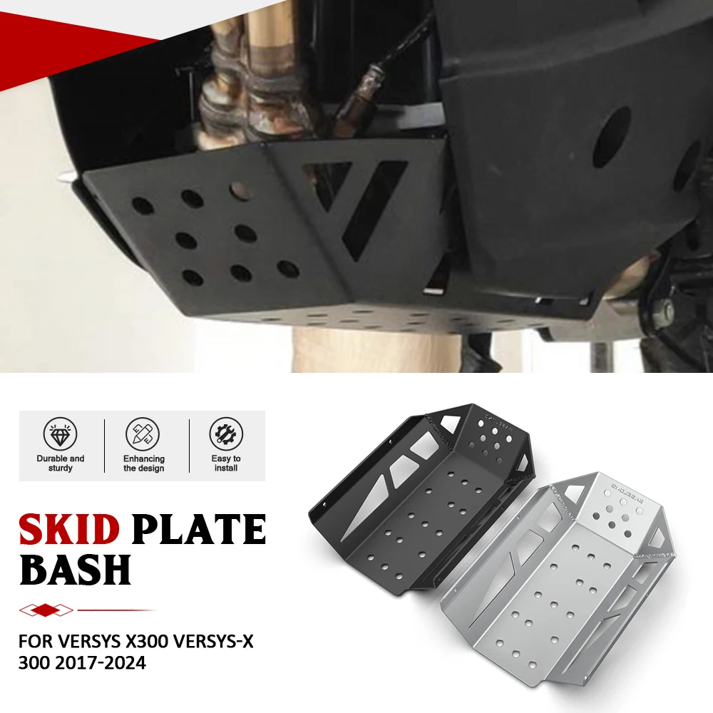 For Kawasaki Versys X300 Versys-X 300 Versys KLE 300 2017-2021-2022-2023-2024 Motorcycle Engine Skid Plate Guard Protector Cover