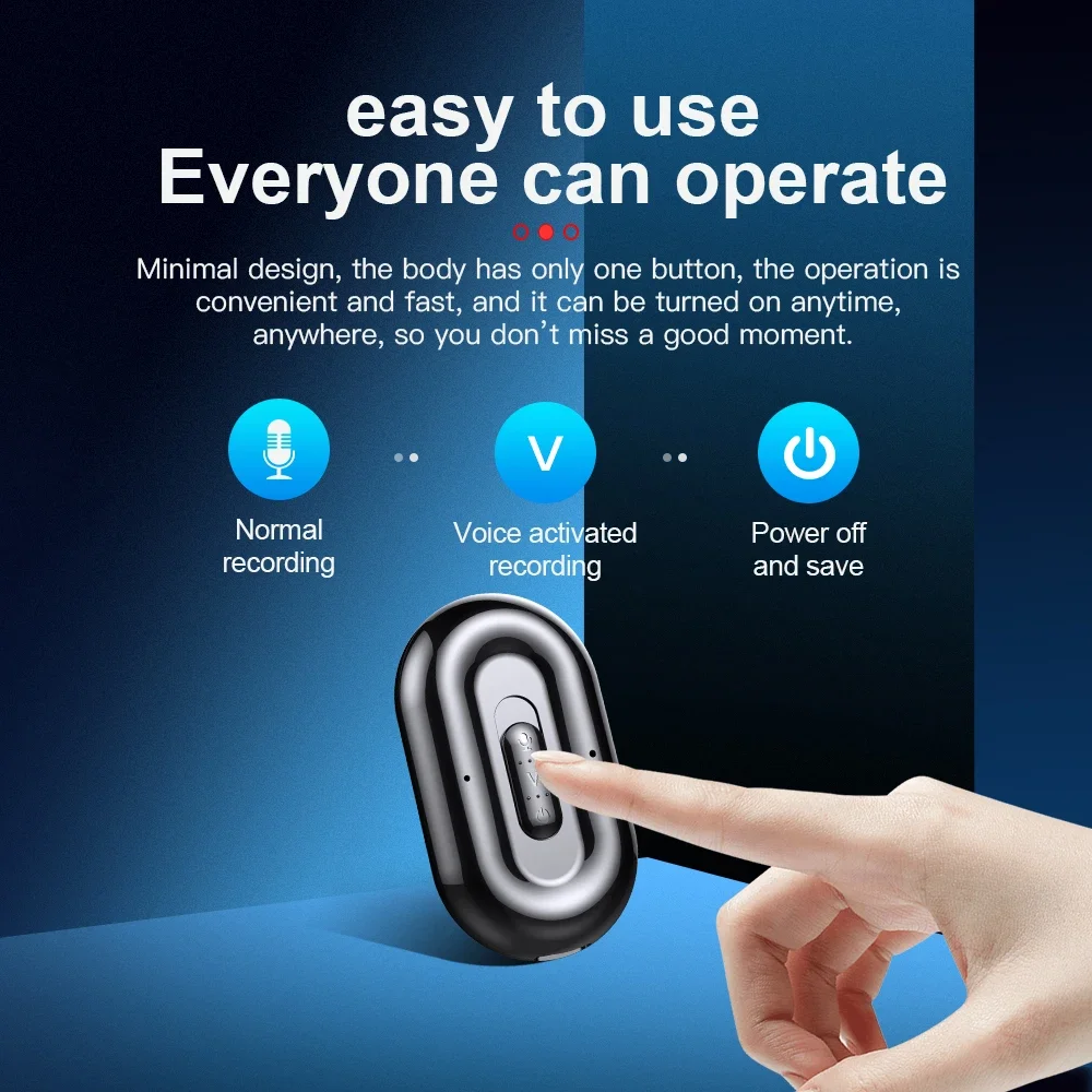 مسجل صوت 500 مللي أمبير 65 ساعة وقت تسجيل طويل الاستعداد مشغل MP3 صغير محمول المغناطيسي المنشط صوت تسجيل الصوت Keychian #3