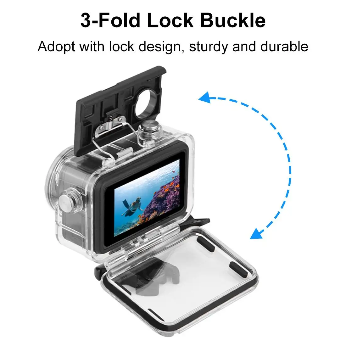 Puluz 60m subaquático habitação à prova dwaterproof água caso de mergulho para dji osmo ação 5 pro/3/4 câmera caso protetor acessórios