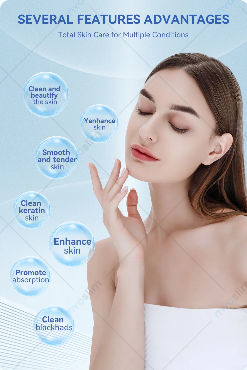 الأكسجين ترطيب الجلد جهاز تجميل Hydrodermabrasion تقشير المياه التطهير العميق تقشير جهاز تجميل الوجه