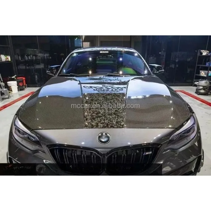 Top Material Forged Dry Carbon Fiber Front Hood Bonnet For BMW F87 M2 M2C Engine Cover Car Hood