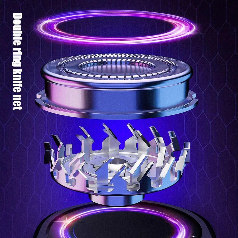 ماكينة حلاقة كهربائية صغيرة محمولة للرجال ، قابلة لإعادة الشحن USB ، مقاومة للماء ، ماكينة حلاقة متينة لللحية ، ماكينة حلاقة