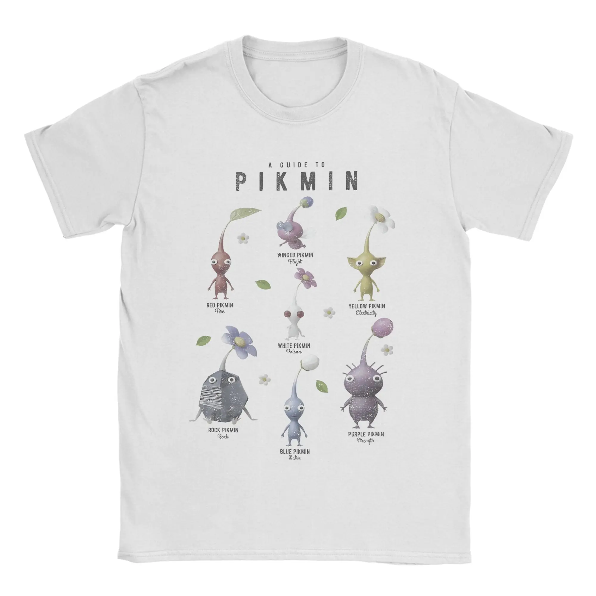 Flower All Character Pikmin T Shirt Men Cotton Funny T-Shirt Round Collar  Tee Shirt Short Sleeve Clothing New Arrival