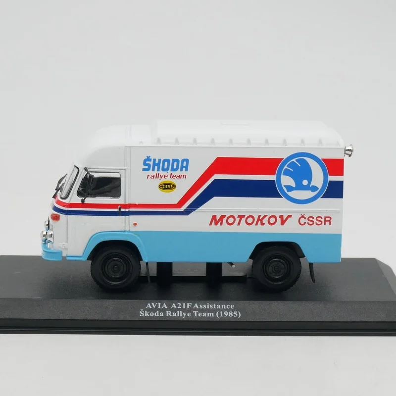 Diecast IXO 1:43 Scale AVIA A21F Assistance 1985 Skoda Rally Team Logistics Car Alloy Car Model Collectible Toy Gift Souvenir