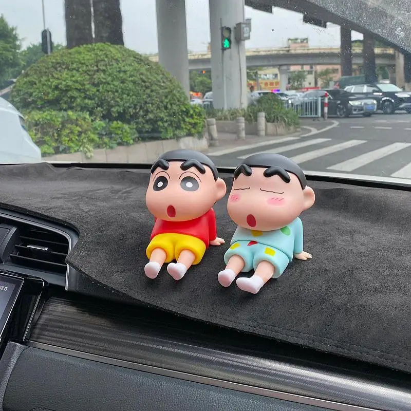 

New Crayon Shin-Chan Car Mounted Ornaments Kawaii Cartoon Car Interior Decoration Center Console Decorative Doll Car Accessories