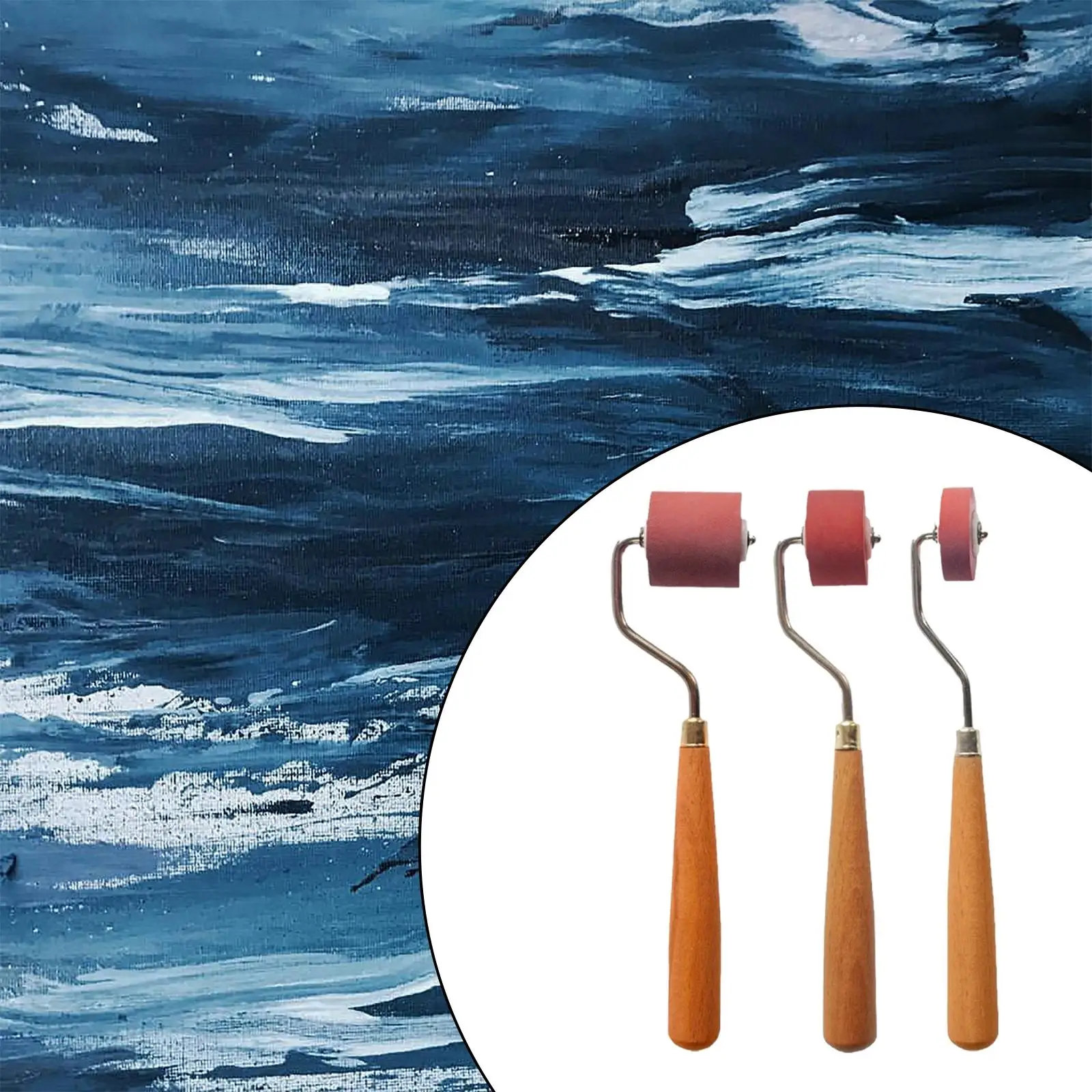 

3-х предметный комплект жестких резиновых валиков, виниловый валик для печати на масляной тиснении чернил