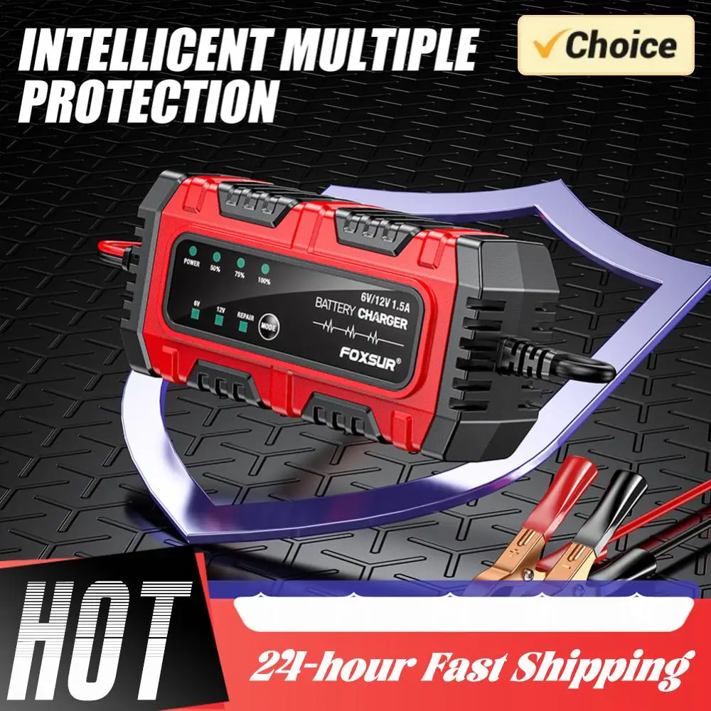 

Battery Repair LCD Display 6A 12V Intelligent Car Battery Charger Car Motorcycle Battery Charging Unit for Car Truck Boat SUV