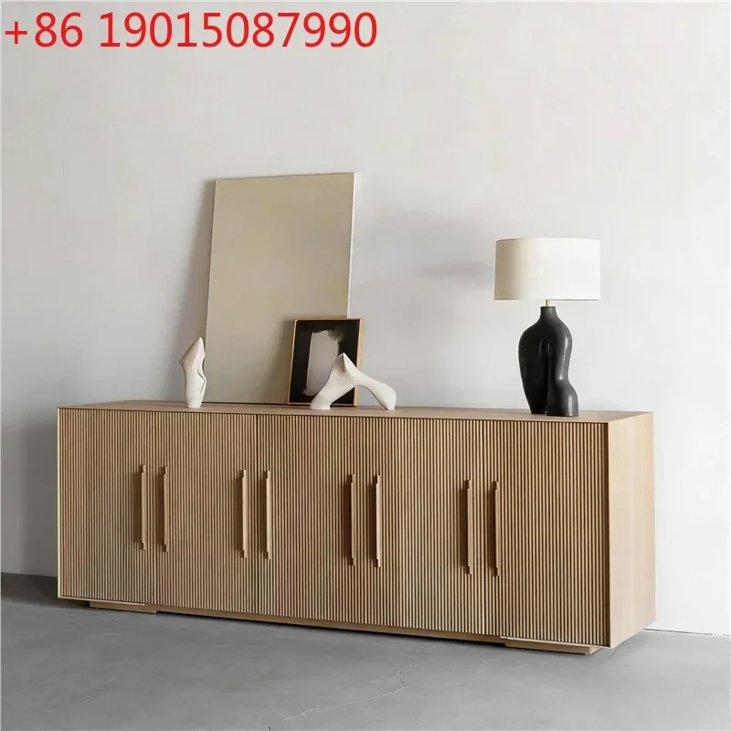 

Medieval style solid wood sideboard, French vintage living room, wall-to-wall storage cabinet, household drawer storage cabinet