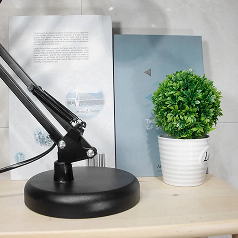 Table Lamp Universal Base Clip Table Lamp Round Base Plate Swing Arm Desk Lamp Holder Black Table Lamp Accessories