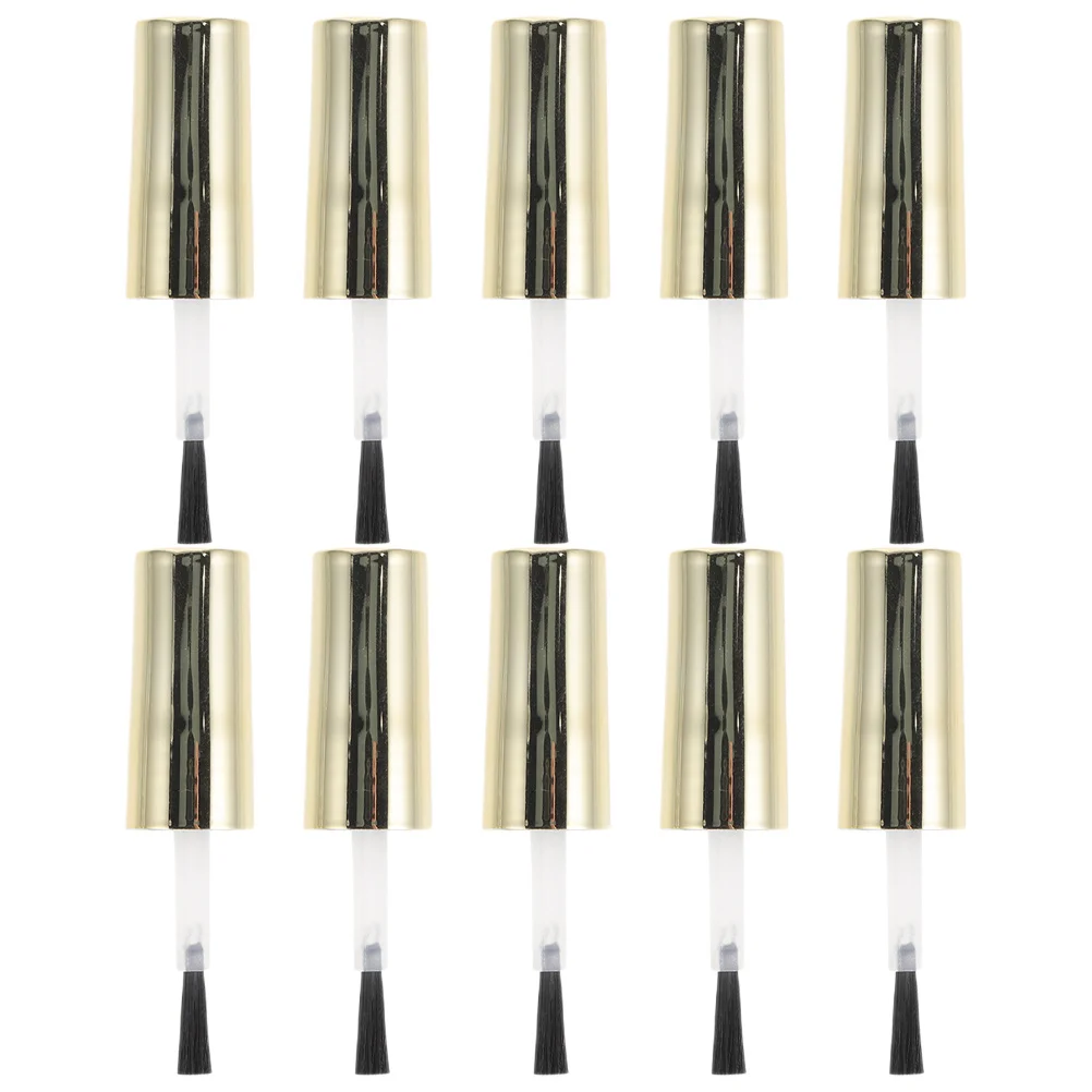 10 pezzi di tappi per bottiglie di smalto per unghie, spazzole di ricambio, piccoli tappi per bottiglie di smalto gel, durevoli e portatili, per salone di bellezza