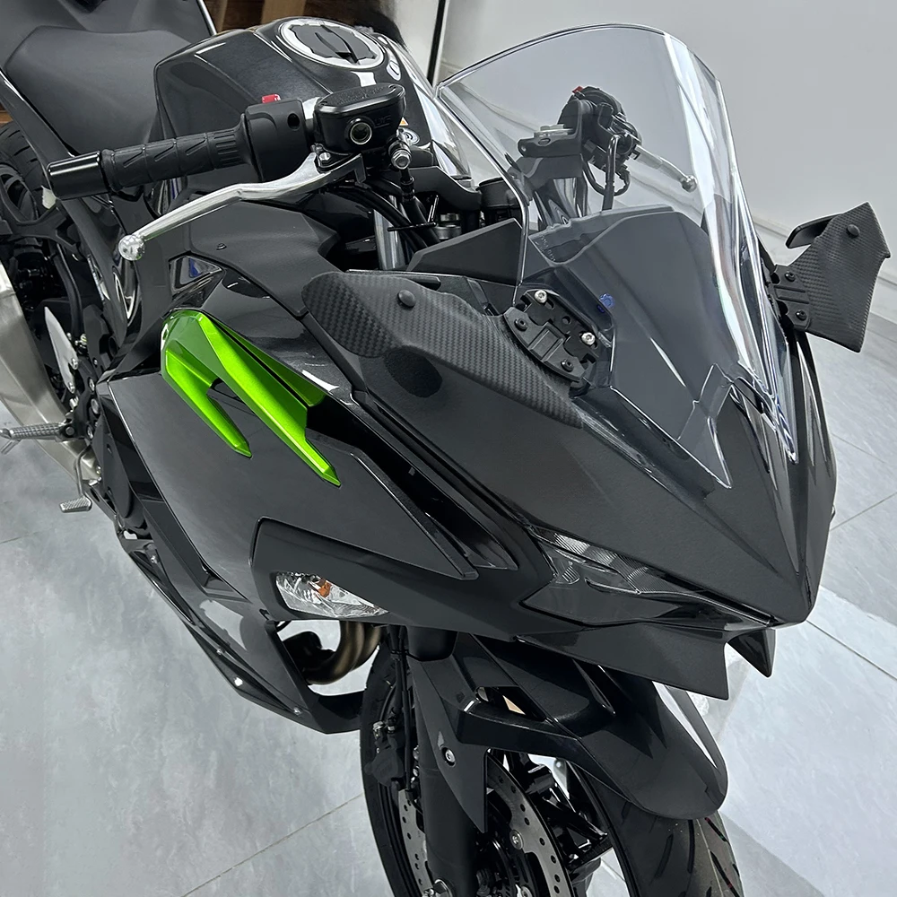 Dla Kawasaki Ninja 500 400 Ninja 500 Ninja 400 Zestaw bocznych skrzydełek motocykla Spoiler Owiewka Lusterko wsteczne Zestaw stałego skrzydła