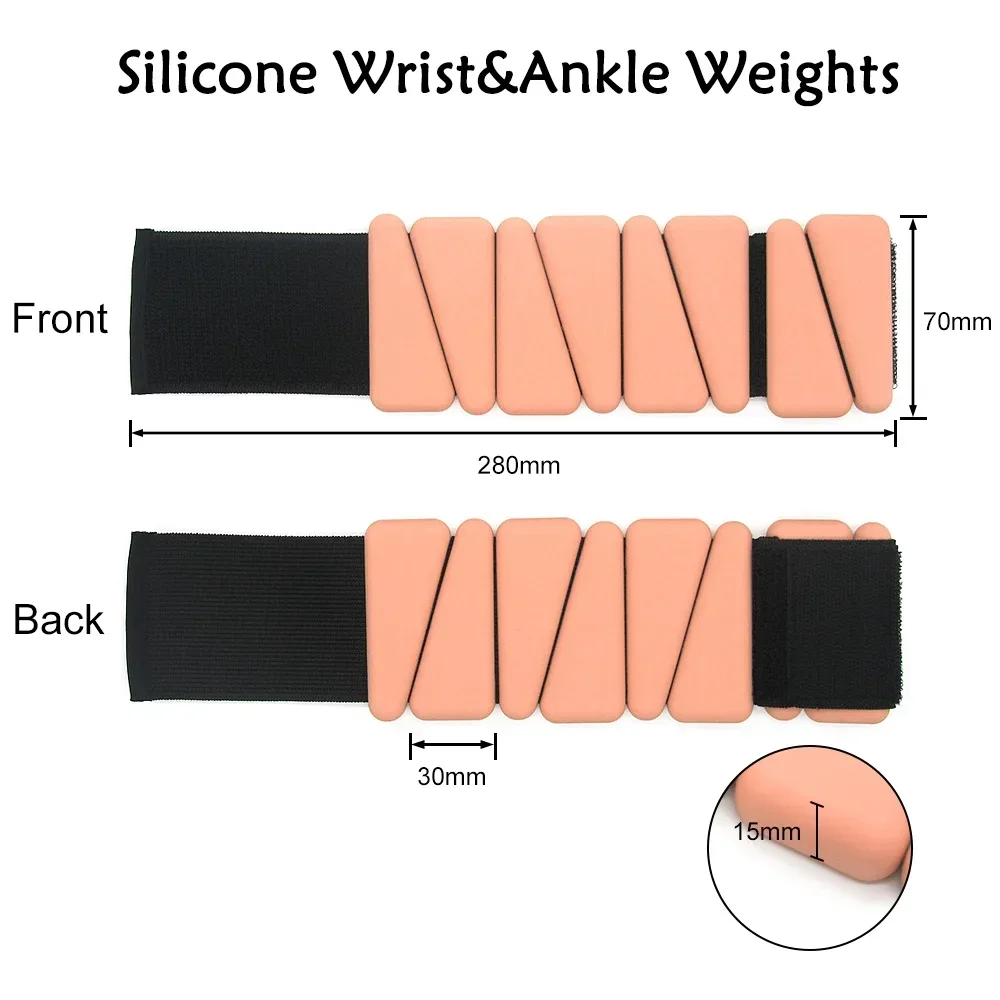 1/2lbs Handgelenk Gewichte Yoga Fitness Übung Dreieck Silikon Einstellbare Knöchel Handgelenk Schutz Gewicht Armband Jogging Armband – Detail 10