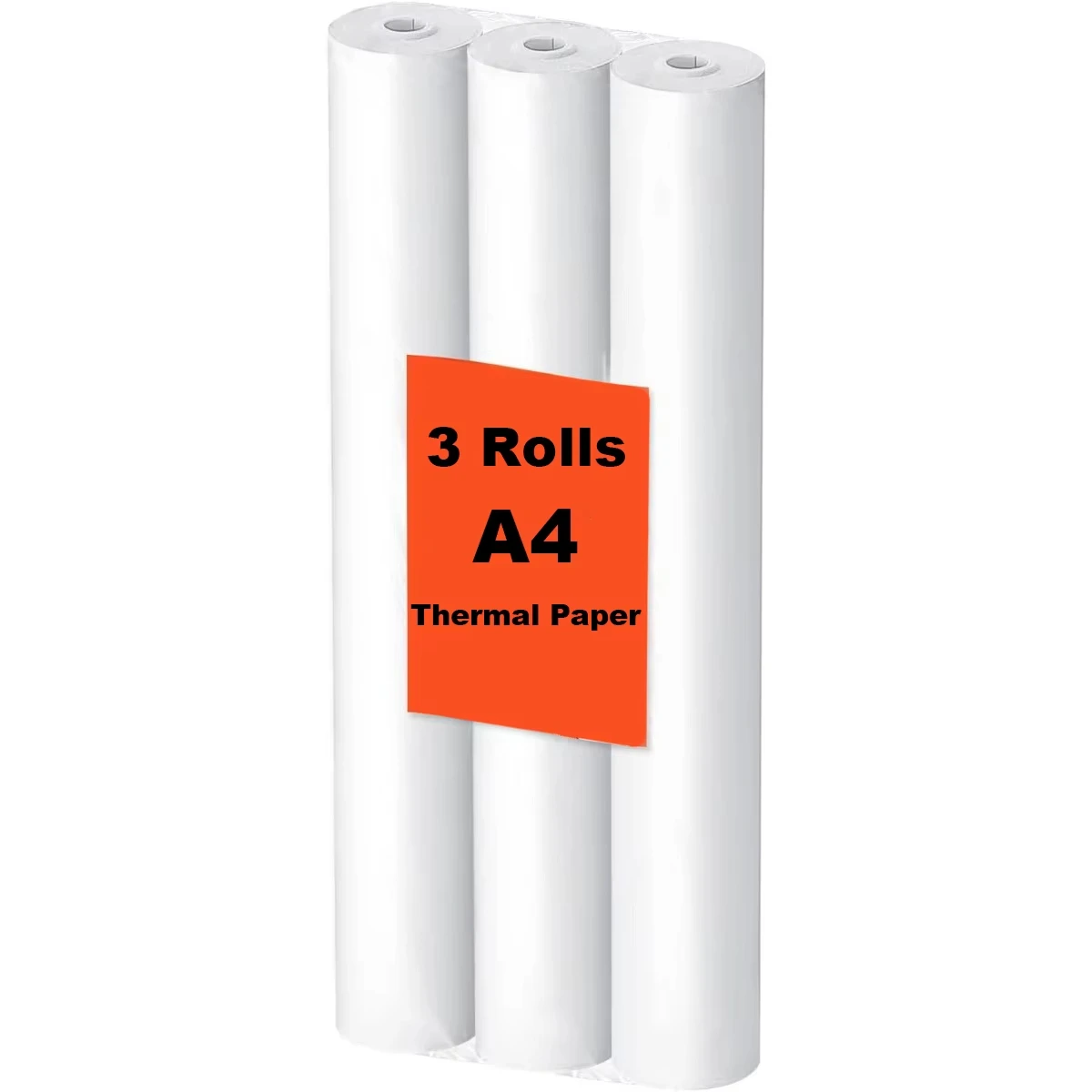 2 Rolls A4 Thermal Paper Oil Resistance Inkless 210x30mm Fax Machine Paper Thermal Printing Paper Roll No Toxic for Home Office