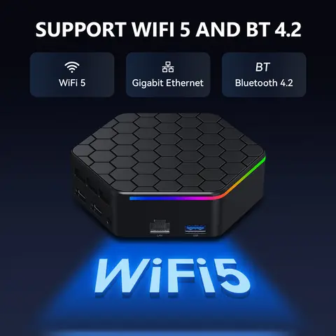 SZBOX N6 Intel Alder Lake N150 Mini PC DDR4 3200MHz USB3.2 WiFi5 BT4 Windows Mini Computer HD 4K
