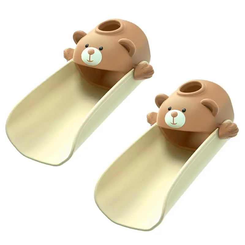 

Temperature-Sensitive Faucet Extender for Kids, Easy-Use Sink Extension in Brown, Ideal for Bathroom and Kitchen Hand Washing