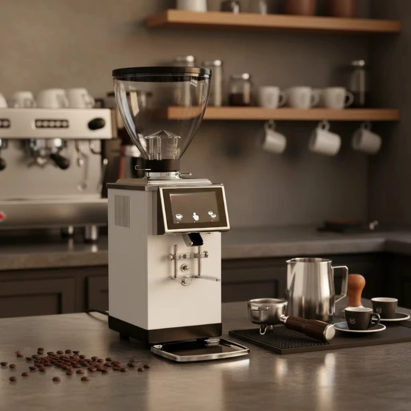 Commercial 83 Titanium Coated Burr K90 Automatic 1000g Bean Hopper Large Capacity Stainless Steel Electric Coffee Bean Grinder